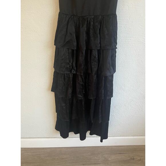Anthropologie Endless Rose Women's Black Mixed Media Maxi Dress, Size M… - Picture 4 of 9